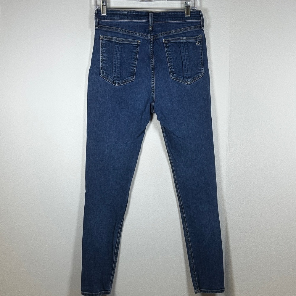Rag & Bone Nina High Rise Skinny Jeans Marine Blue Womens Size 28 Designer Denim - Picture 5 of 9